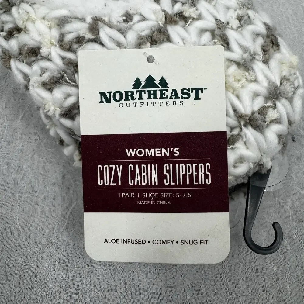Northeast Outfitters Cozy Cabin Women's Chunky Space Dye Slippers S/M Taupe